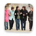 Carer walking together