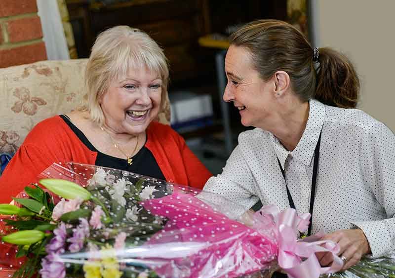 Sylvia sharing home health care story