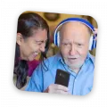 Carer laughing with client
