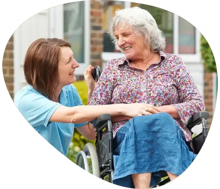 Carers job supporting client at home