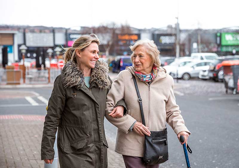 carer and client focusing on health and wellness