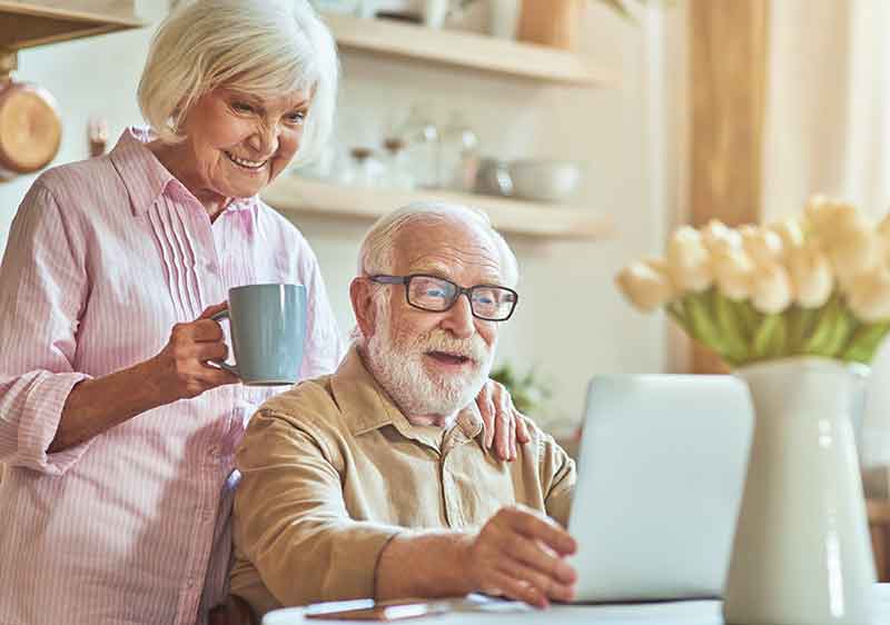 couple reading through support and advice articles