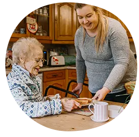 Elder help at home with daily meal support