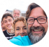 clients son smiling with family