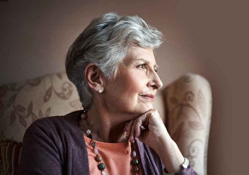 Senior woman feeling socially isolated
