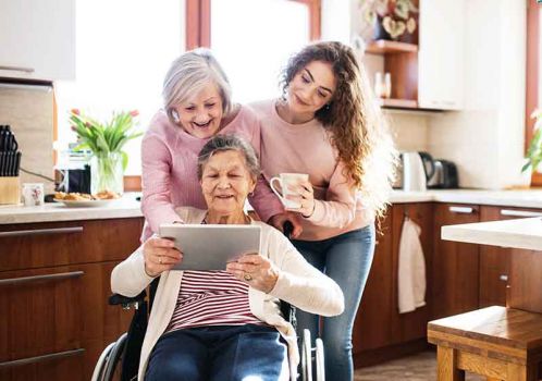 family going over Care Cost Solutions direct payment options