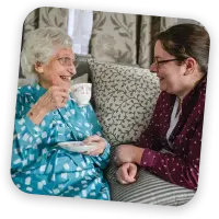 Carers job to help client with fluids.