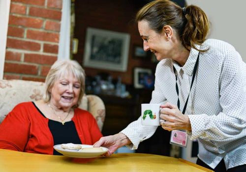 Home Care Horncastle - Carer preparing food for client