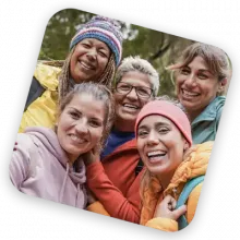 Care team together smiling