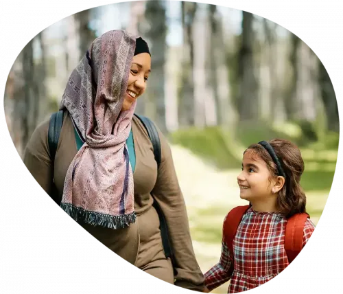 Mum enjoying great work life balance