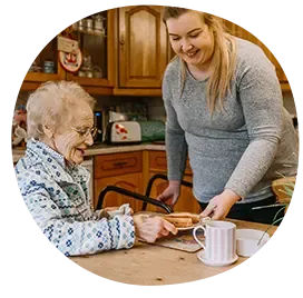 Elder help at home with daily meal support